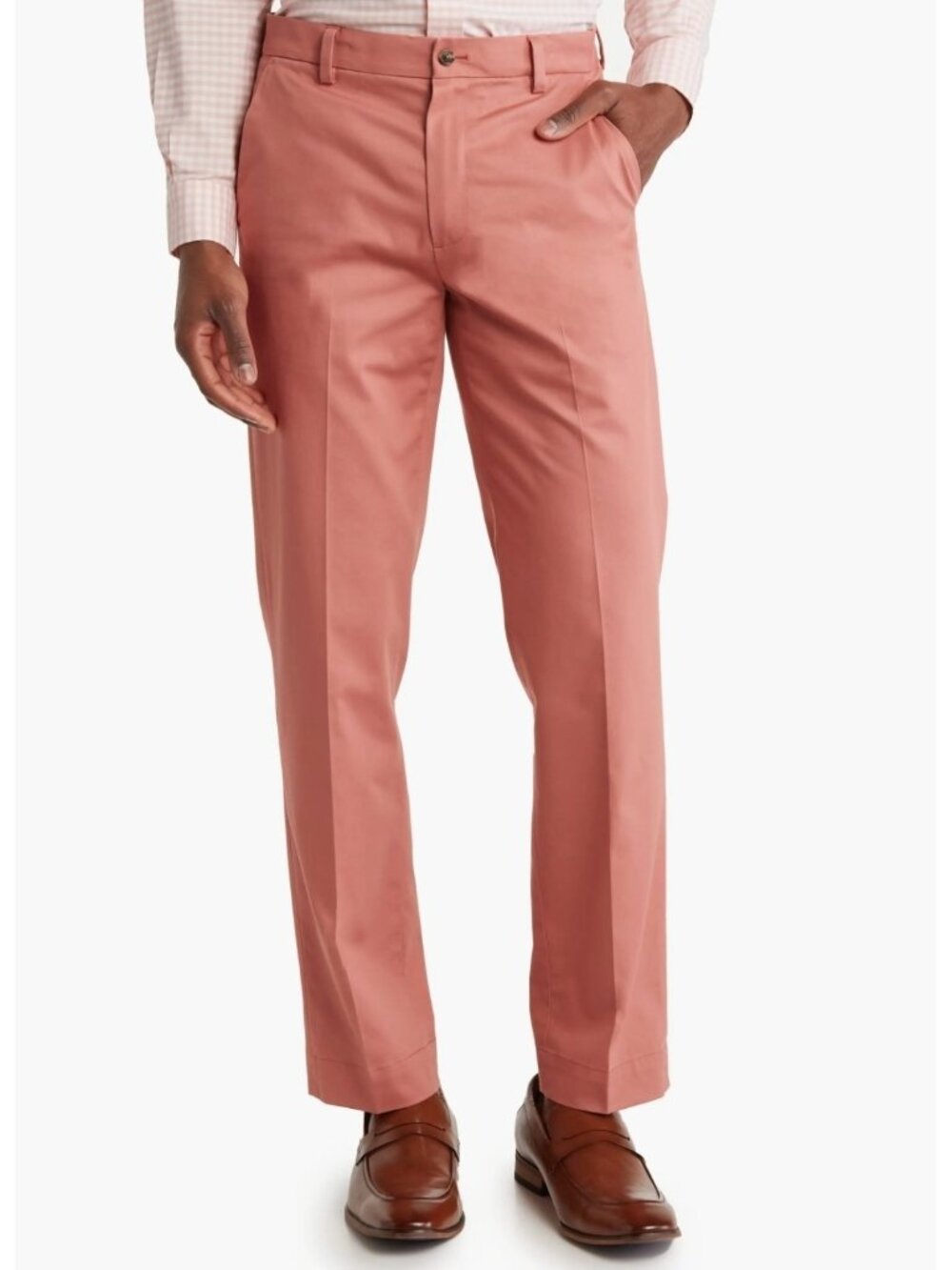 Brooks Brothers Mens Stretch Chino Pants Size 40x30 Cotton Stretch Straight New